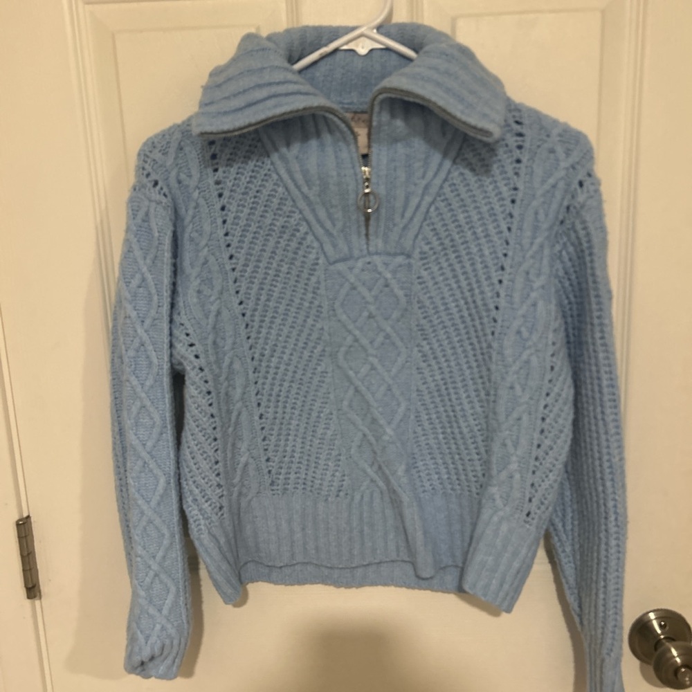 Half zip knit sweater
